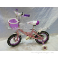 Factory cartoon oem sticker knitted basket children bicycle for girls